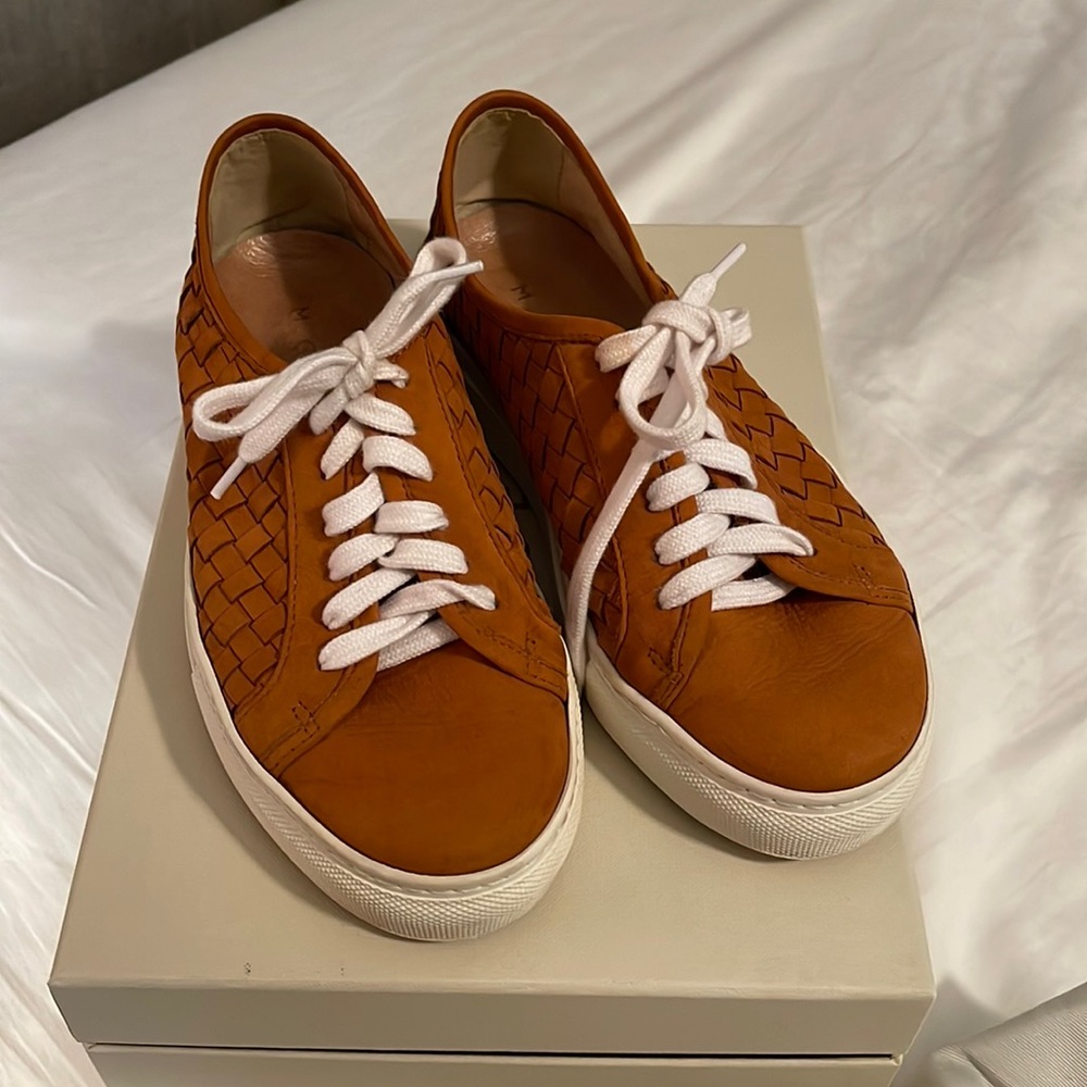 M. Gemi “The Porto” leather woven sneakers 7